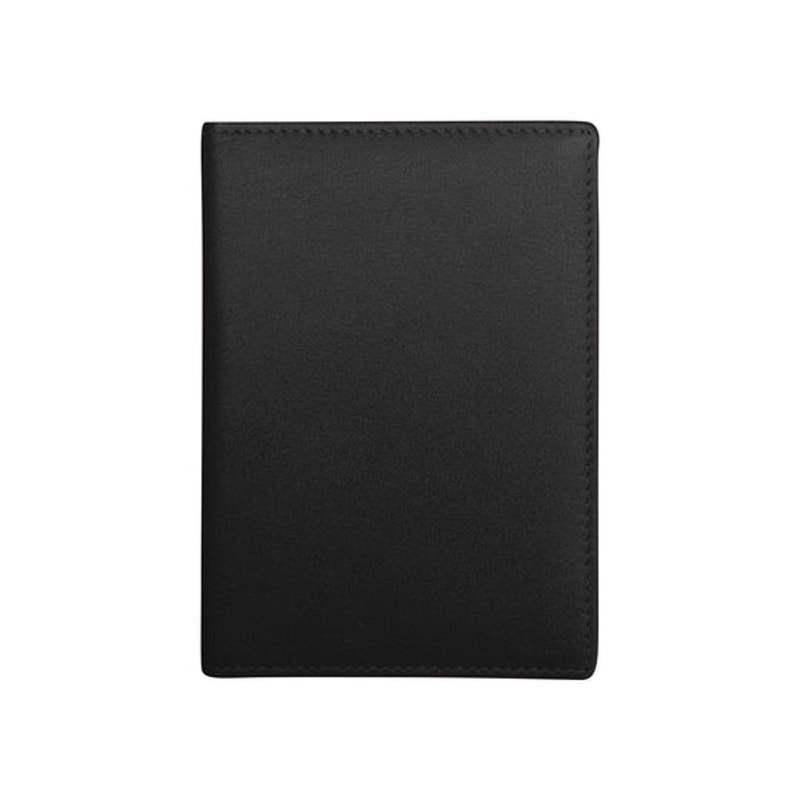 Leather Passport Wallet  Black